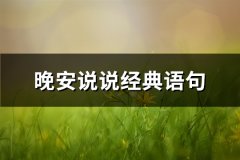 晚安说说经典语句(精选33句)